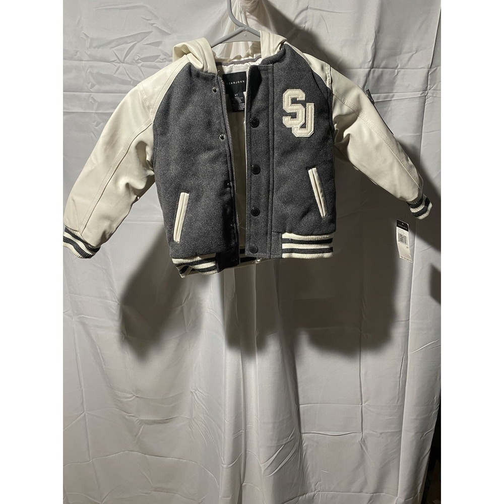 NWT Sean John Hooded Varsity Letterman Jacket Boys (Size 3T) Heavy Weight Y2K